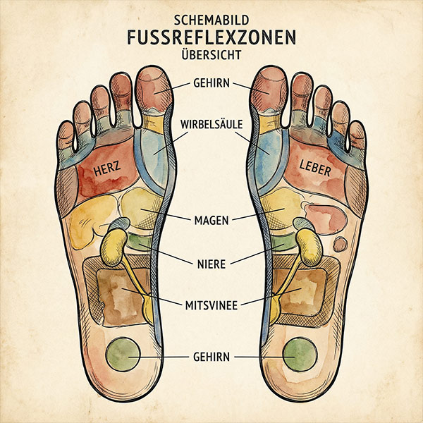 Fußreflexzonen übersicht Fußreflexzonen übersicht