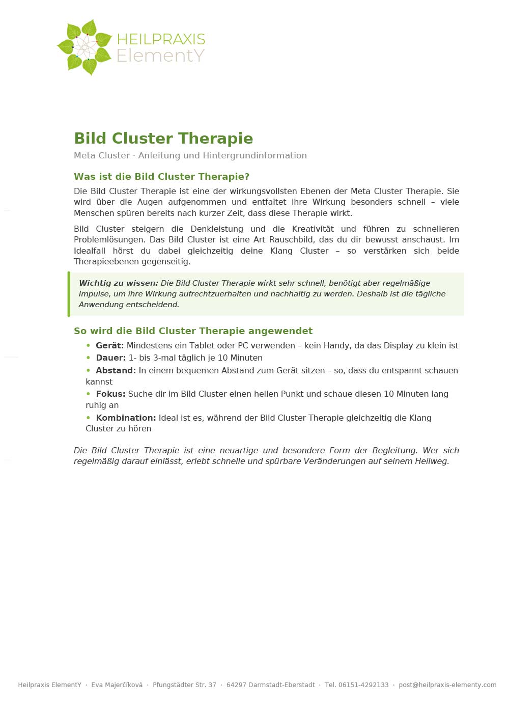 MC Bild Cluster Anleitung