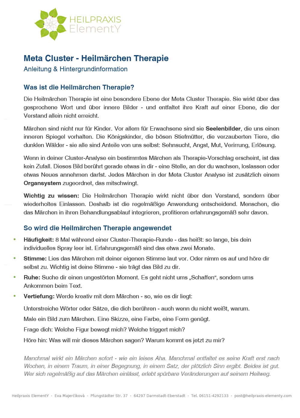 Meta Cluster Heilmärchen Therapie